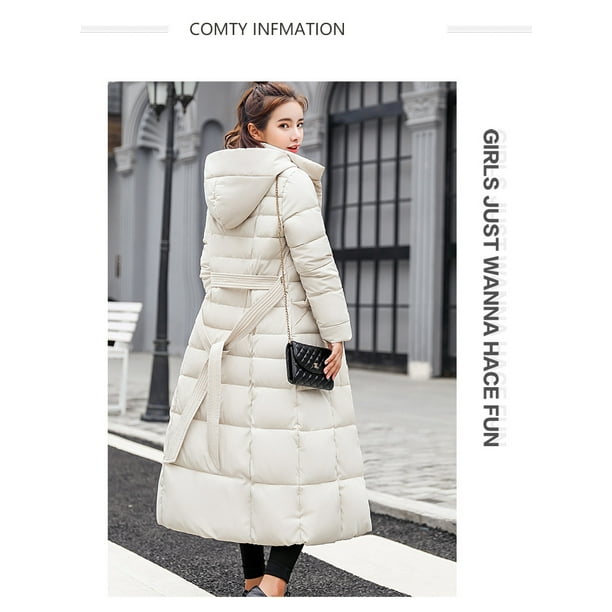 Womens Winter Warm Down Coats Hooded Thicken Elegant Puffer Parkas