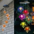 thumbnail image 1 of Fiudx Carillón de Viento Solar, Diseño Decorativo de Hoja de Arce, Lámpara Colgante Led para Jardín, Iluminación Ecológica para Exteriores, Decoración para Balcones, Patios y Jardines, Ideal para Pro, 1 of 6