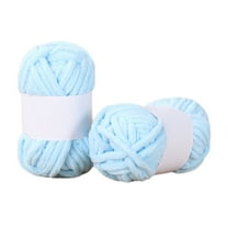 KeirineCC 1 Pack Chunky Chenille Yarn for Crocheting,Soft Plush Yarn,Bulky Thick Fluffy Yarn for Knitting,Bulky Chunky Yarn for Hand Knitting Blanket,Yarn 24 Yards 72FT,Blue