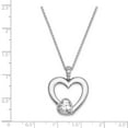 thumbnail image 4 of White Sterling Silver necklace Cable Themed Open Back Cubic Zirconia CZ 18 in 1 mm, 4 of 4