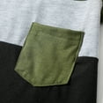thumbnail image 6 of 7T Little Boys Clothes 7T Boys 2PCS Summer Outfits Set Round Neck Little Boys Short Sleeve Patchwork Top Shorts Set Green, 6 of 8