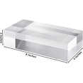 thumbnail image 2 of CiaoHER 2in Thickness Solid Acrylic Cube Display Block Clear Polished Pedestal Stand Riser Solid Base 2" x 4" x 8", 1 Pack, 2 of 6