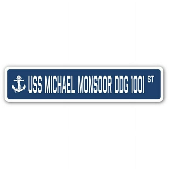 SignMission 1.5 x 7 in. A-16 Street Decal - USS Michael Monsoor DDG 1001