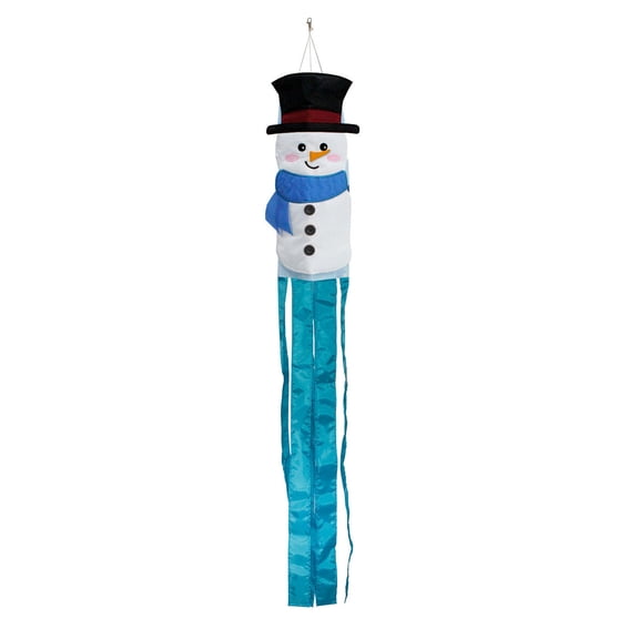 Briarwood Lane 3d Snowman Winter Windsock Wind Twister 40x6 Wind Spinner