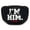 Black, White, variant on Battle Sports - "I'M HIM" Football Backplate - Adult - Black/White