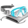 thumbnail image 1 of Kids Swim Goggles with Nose Cover Fabric Strap Dive Snorkel Mask for Children(4-16) Youth Snorkeling Gear Silicone Swimming Mask Anti-scratch Anti-fog Tempered Glass Lens, 1 of 5
