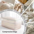 thumbnail image 3 of Bolsa de almacenamiento Easortm, edredón de gran capacidad, 110 L, paquete de 2 unidades, color beige, 3 of 8
