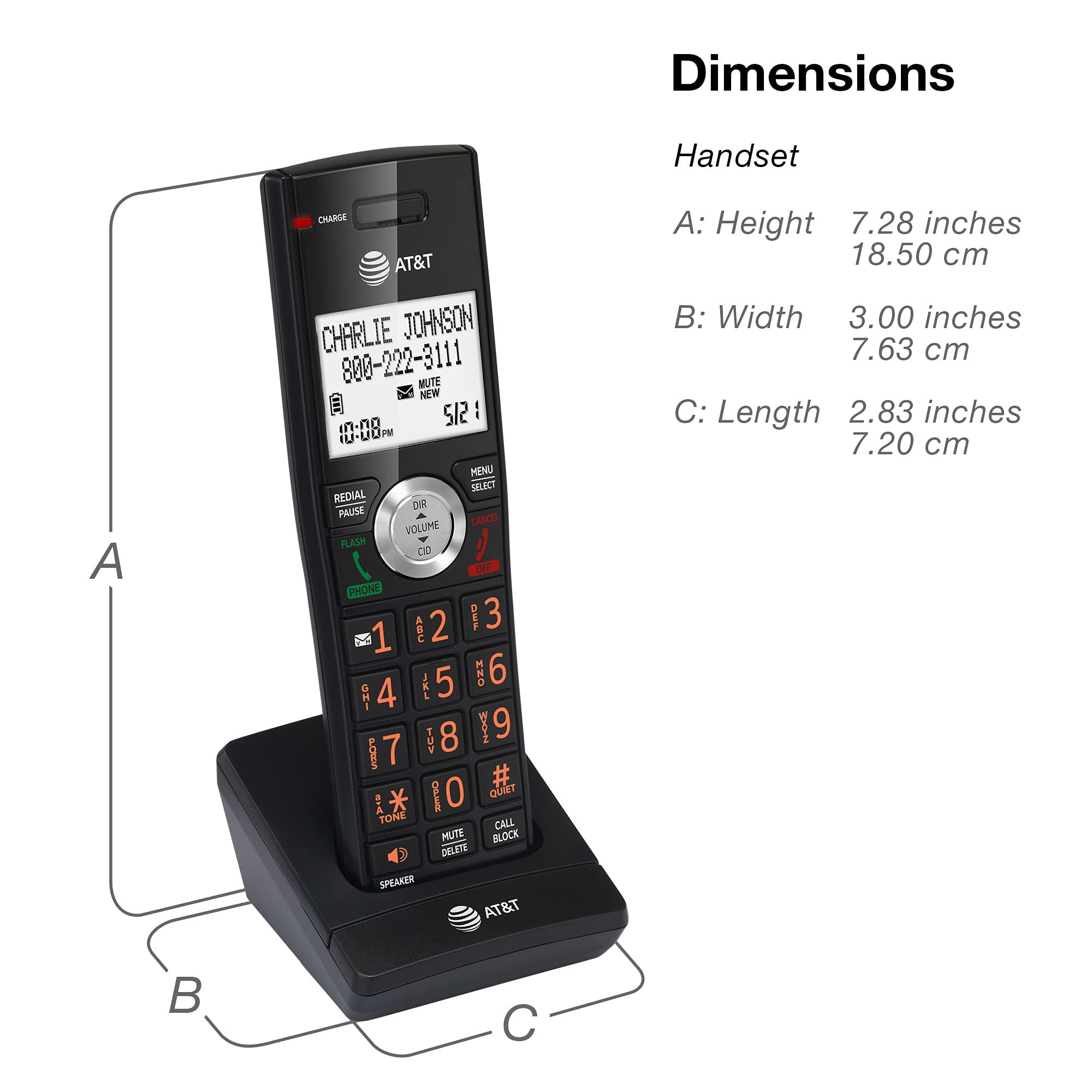 AT&T CL82167 Cordless Phone with Answering System and Smart Call Blocker