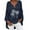 i Navy, variant on LYXSSBYX Women Long Sleeve Tops Hot Sale Plus Size Women Casual Long Sleeve Solid Loose V-Neck Shirt Blouse Top
