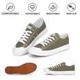 thumbnail image 2 of JENN ARDOR Women’s Canvas Low Top Sneaker Lace-up Classic Casual Shoes Platform Fashion Flats for Walking Running Hiking, Olive, Size 6.5, 2 of 8