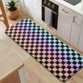thumbnail image 5 of Gradient Color Checkered Pattern Kitchen Rug Mat,Kitchen Runner Rugs Non Skid Washable,Decorative Kitchen Floor Mats for Kitchen,Sink,Laundry,17"x47.2", 5 of 7