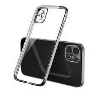 For iPhone 12 Pro Max Clear Silicone Case With Black Edge
