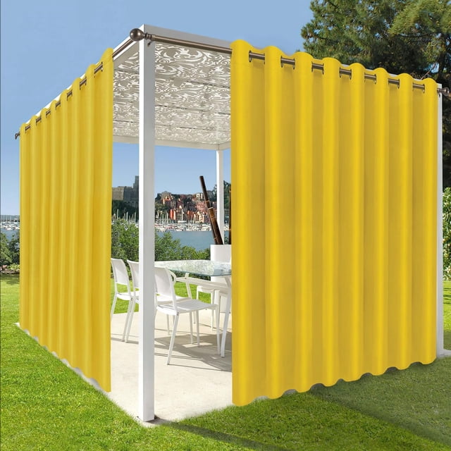Rideaux Intérieurs Extérieurs pour Patio \ Panneau de Rideau à Oeillets Bloquant le Soleil pour Intimité, Rideaux Résistants aux Intempéries pour Gazebo, Véranda avant, Pergola, Kaki G x H Panneau