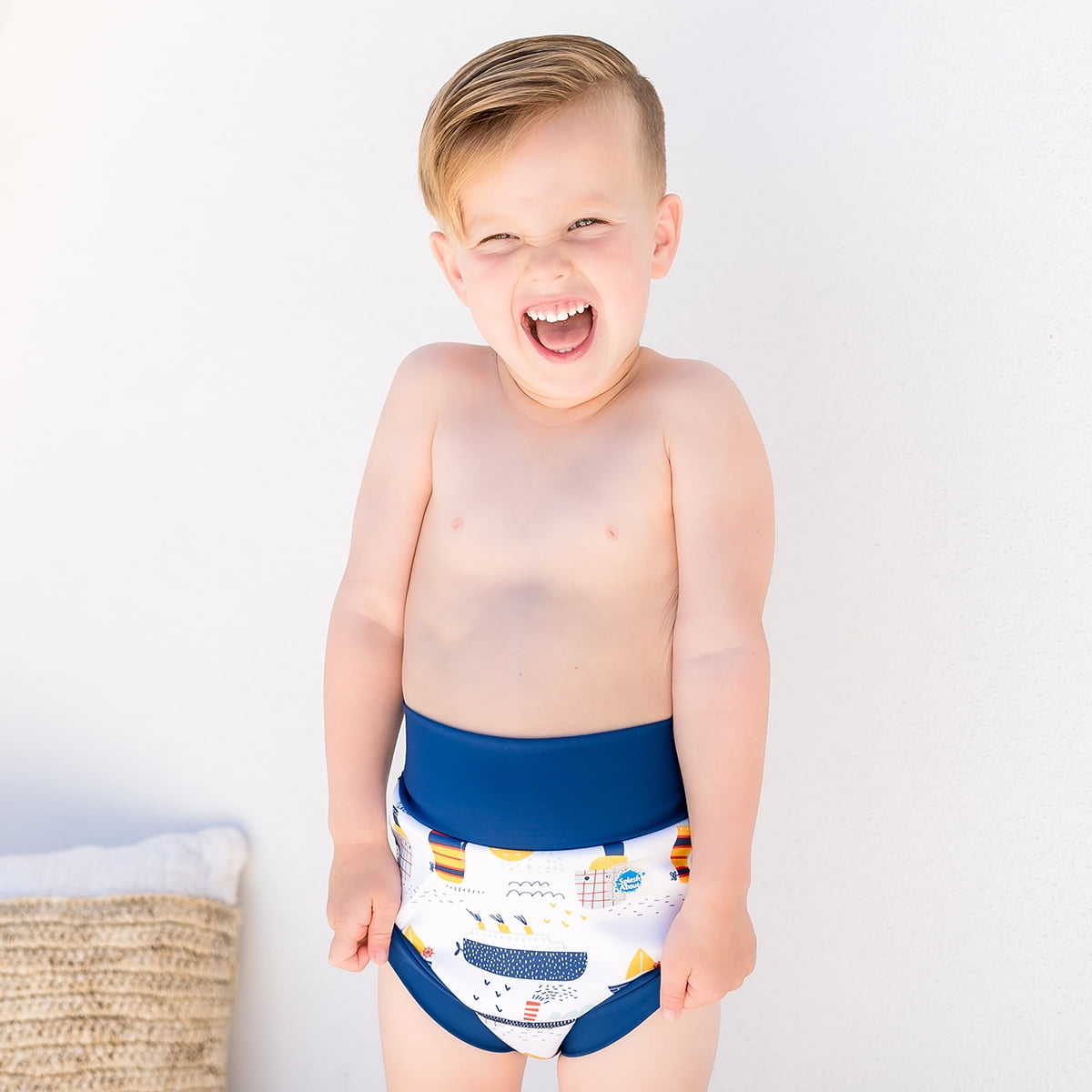 Splash About Boy's Happy Nappy™ Reusable Swim Diaper, Tug Boats, 4-5 Years
