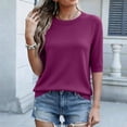 thumbnail image 6 of V-neck Short Sleeve T shirts for Women Summer Basic, 6 of 6