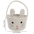 thumbnail image 2 of SUNSIOM Easter Bunny Basket Cute Contrast Color Rope Easter Bucket Tote with Long Handle for Home Party School, 2 of 6