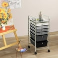 thumbnail image 4 of Costway 6 Drawer Rolling Storage Cart Scrapbook Paper Office Organizer Mixed Black, 4 of 10