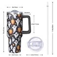 thumbnail image 2 of Halloween Tumbler 40 oz with Handle and Straw Haunted Pumpkin Bat Ghost Cup Halloween Gifts for Women Travel Mug, 2 of 5