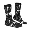 thumbnail image 2 of Goofa I love Math Printed Men's Crew Socks, Soft Durable Breathable Moisture-Wicking with Odor Control Cotton socks, 2 of 9