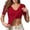 Red, variant on QHFBli Womens Casual V Neck Short Sleeve T Shirts Going Out Tops Double Lined Slim Fitted Summer Basic Tee