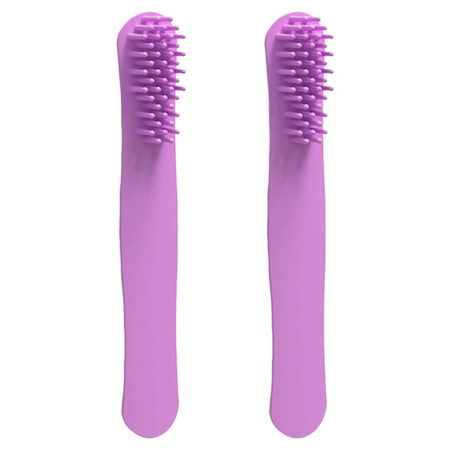 GOOHOCHY Peine de silicona para desenredar el cabello con dientes anchos, 2 unidades, para rizar, portátil, flexible, para pulseras.