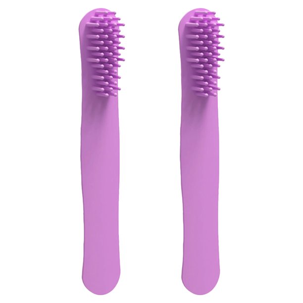 GOOHOCHY Peine de silicona para desenredar el cabello con dientes anchos, 2 unidades, para rizar, portátil, flexible, para pulseras.