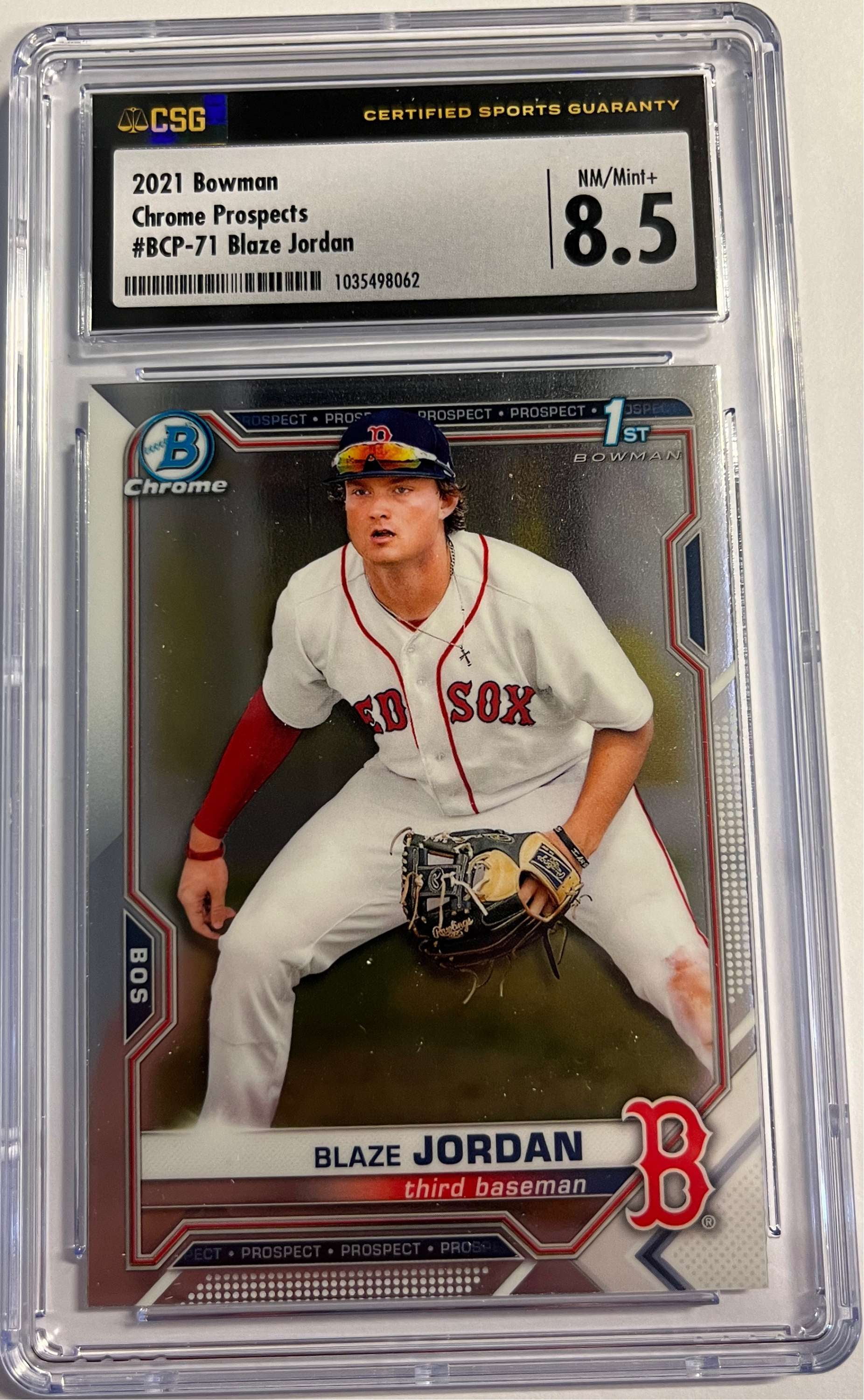 MLB 2021 Bowman Chrome Baseball Blaze Jordan Graded Card (1st Bowman