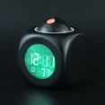 thumbnail image 3 of Reloj despertador digital con proyección y función de voz LED, reloj de escritorio multifuncional para uso doméstico y de viaje., 3 of 5