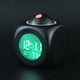 thumbnail image 5 of Reloj despertador de proyección multifuncional con función de voz LED que habla Reloj despertador digital 12/24 horas con repetición de alarma por hora (negro), 5 of 7