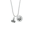 thumbnail image 2 of Delight Jewelry Silvertone LIVE Stamp Silvertone Script Initial Disc - W - Charm Necklace, 20"+3", 2 of 4