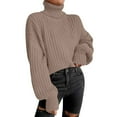 thumbnail image 5 of Comfortable Knit Sweater For Women Short High Neck Long Sleeves Ideal For Everyday Use In Different Sizes, 5 of 18