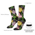 thumbnail image 5 of Lsque Colorful Roses Printed Men's Crew Socks, Soft Durable Breathable Moisture-Wicking with Odor Control Cotton socks, 5 of 5