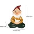 thumbnail image 3 of Bearachild Decoraciones de jardín creativas, artesanías de resina de enanos meditadores interesantes, estatuas de dibujos animados lindos, regalos al aire Artesanía, 3 of 6