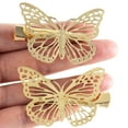 thumbnail image 3 of VinBee Butterfly Hair Clips, 10 Pack Cute Metal Butterfly Hair Claw Pins Barrettes Accessories for Girls and Women (Gold), 3 of 6