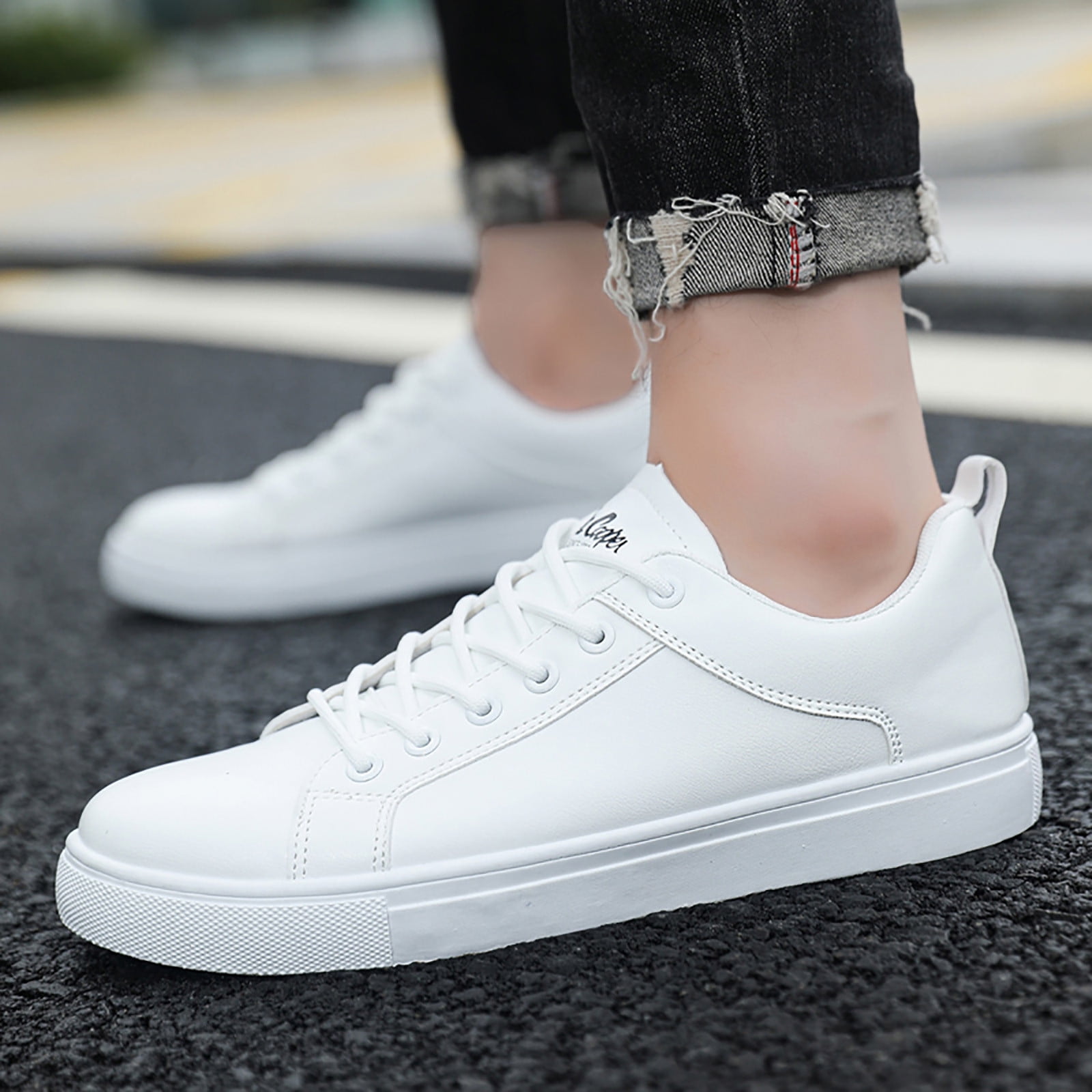 øverst Mutton kanal casual shoes men sneakers retro all match casual shoes small white shoes  trendy shoes skate shoe - Walmart.com