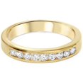 thumbnail image 1 of 1/4ct Diamond Ring Channel Set Wedding Band 14K Yellow Gold Size 6, 1 of 1