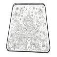 thumbnail image 3 of Christmas DIY Coloring Throw Blanket, Gingerbread Village Line Art with 24 Markers, Holiday Craft Blanket, 3 of 4