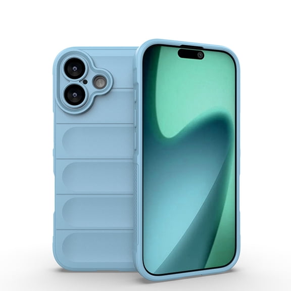 ELEHOLD Case for iPhone 17,Flexible Rugged Protection Precise Camera Lens Hole Shockproof Slim Lightweight Non-Slip Dustproof Case for iPhone 17,Blue