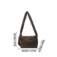 thumbnail image 3 of Bolso bandolera acolchado de nailon para mujer – Bolso cruzado de color liso para ir al trabajo, bolso pequeño de gran capacidad para guardar artículos esenciales diarios., 3 of 5