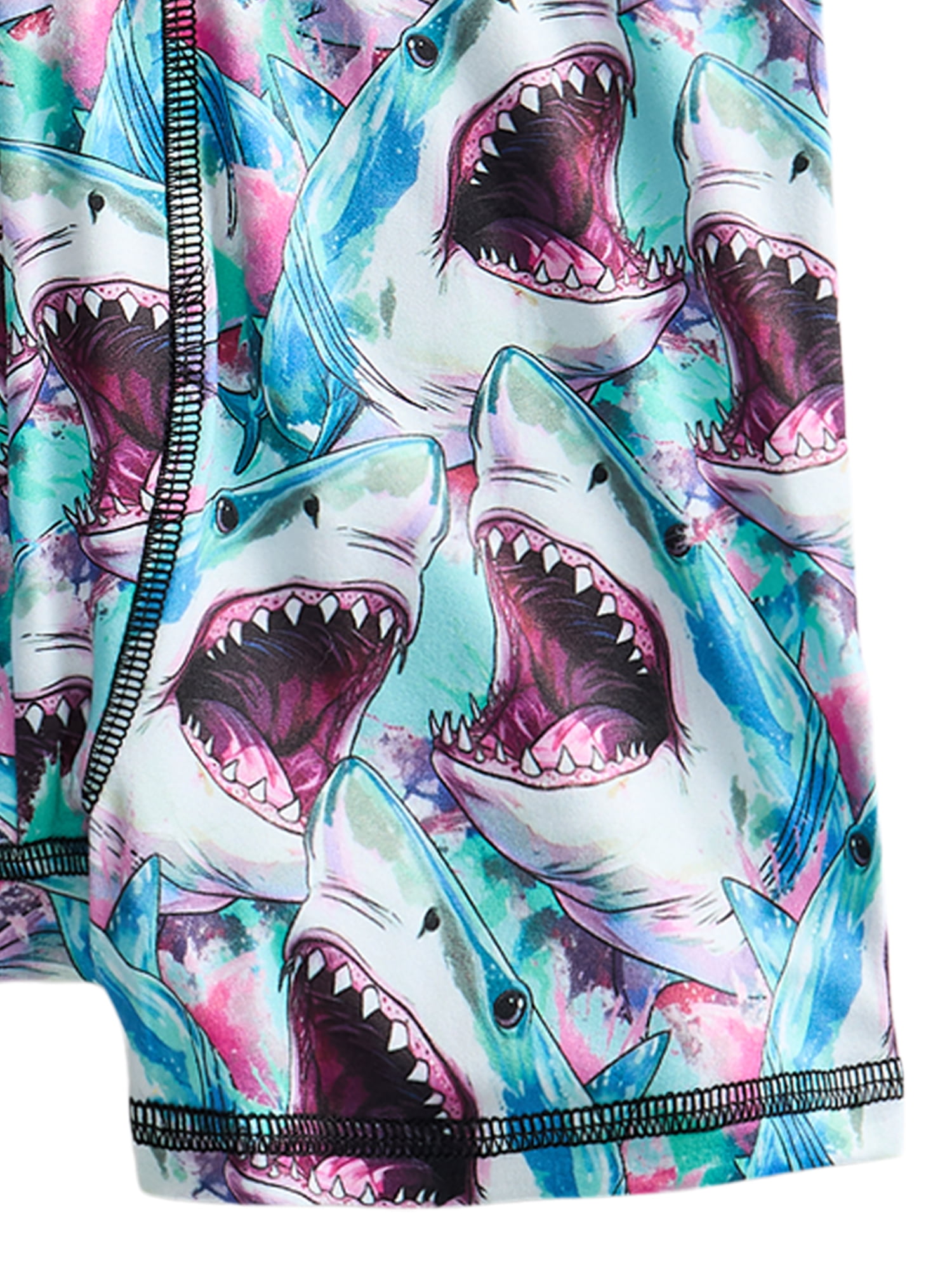 Wonder Nation Boys Underwear Shark Print Boxer Briefs, 4-Pack, Sizes S-XL
