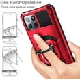 thumbnail image 6 of Nagebee Phone Case Compatible for Boost Mobile Celero 5G Plus 7.0" (2023) with Tempered Glass Screen Protector, Full-Body Protective [Military-Grade] Magnetic Car Mount Ring Holder Durable (Red), 6 of 6