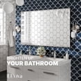 thumbnail image 3 of Eviva Sax 48" Brushed Chrome Metal Frame Bathroom Wall Mirror, 3 of 7