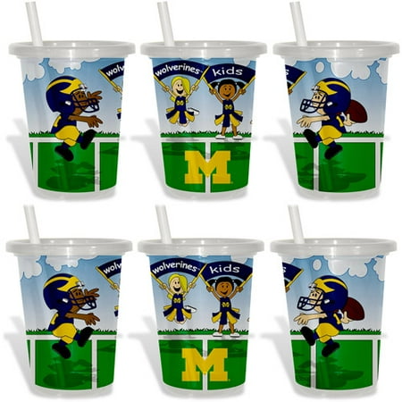 Baby Fanatic NCAA 2-Pack 10oz Sip & Go, University of Michigan Wolverines, BPA-Free