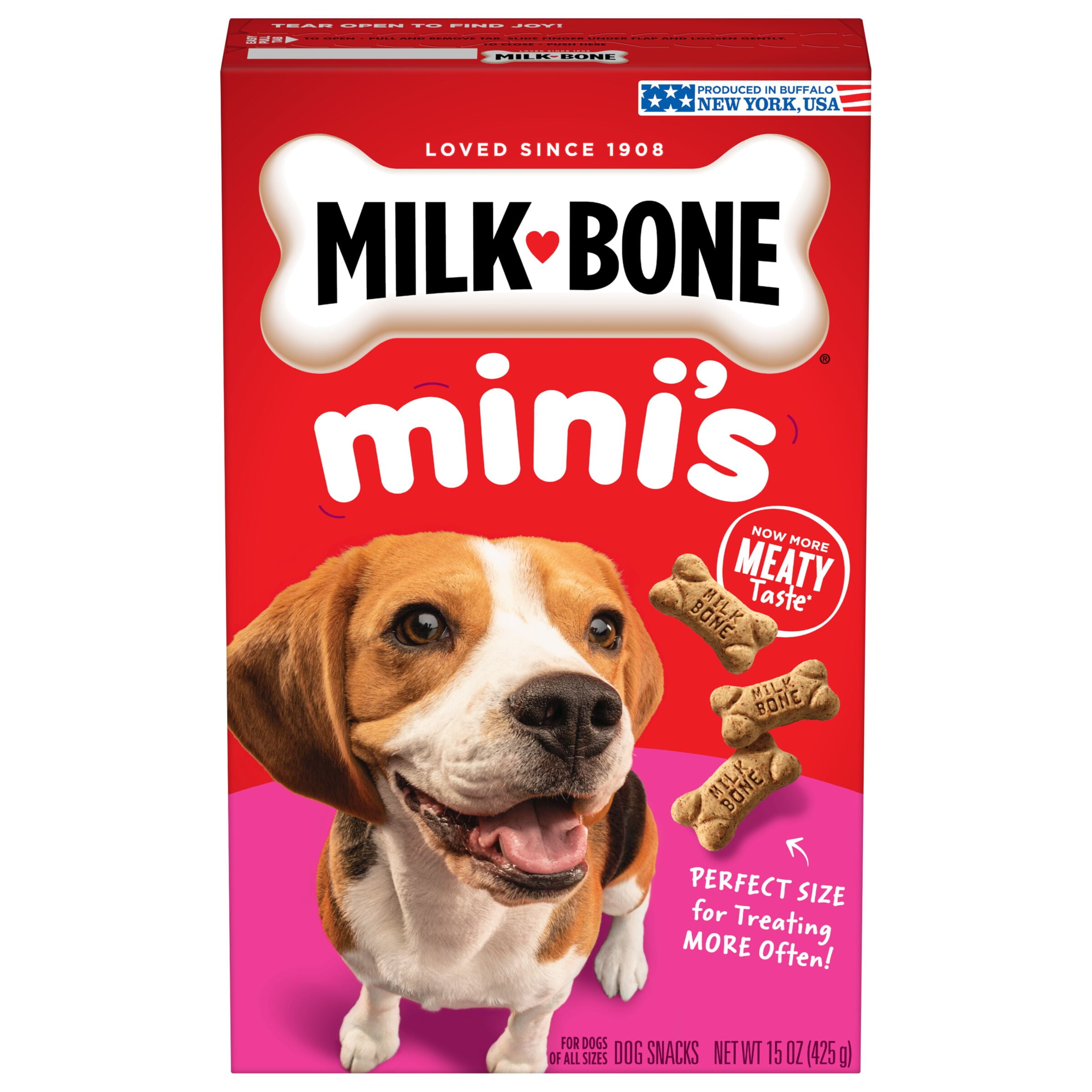 MilkBone Original Mini Dog Biscuits, Crunchy Dog Treats, 15 Ounces