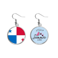 thumbnail image 1 of Panama bandera nacional país símbolo Mark patron de América del Norte Pendientes de sandía verano lóbulo desgaste Unbranded M, 1 of 3