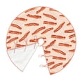 thumbnail image 3 of Halloween Christmas Tree Skirt - Bacon Print No.909 36 Inches Christmas Tree Skirt for Halloween Holiday Indoor Home Christmas Tree Decorations with Three Ribbons, 3 of 7