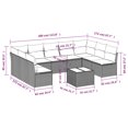thumbnail image 2 of vidaXL 10 Piece Garden Sofa Set with Cushions Beige Poly Rattan, 2 of 5