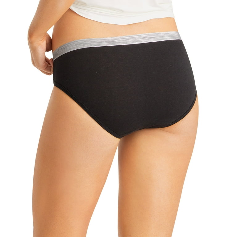 Hanes Women's Cotton Hipster Underwear, Moisture-Wicking, 6-Pack Basic 6 