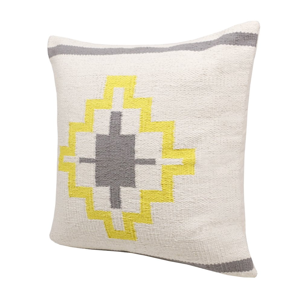 LR Home Apollo Cotton Poly Filled Pillow in Gray/White, 20" x 20"