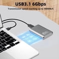 thumbnail image 5 of Carcasa Adaptadora para SSD MSATA A USB 3.1 Gen2 de 10 Gbps con Puerto Tipo C para Disco Duro Interno de Estado Sólido MSATA., 5 of 5